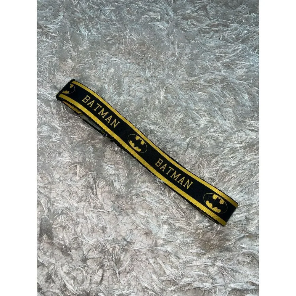 Batman DC Comics Black Yellow Licensed Seatbelt Seat Belt Style Men Buckle Down